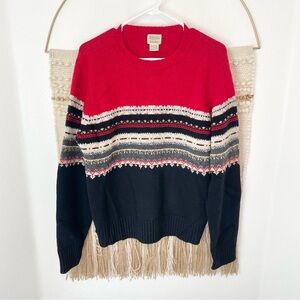 Vintage St. Johns Bay Lambswool Holiday Christmas Sweater Womens XL